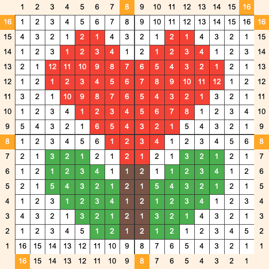 Pixel Art Grid Example